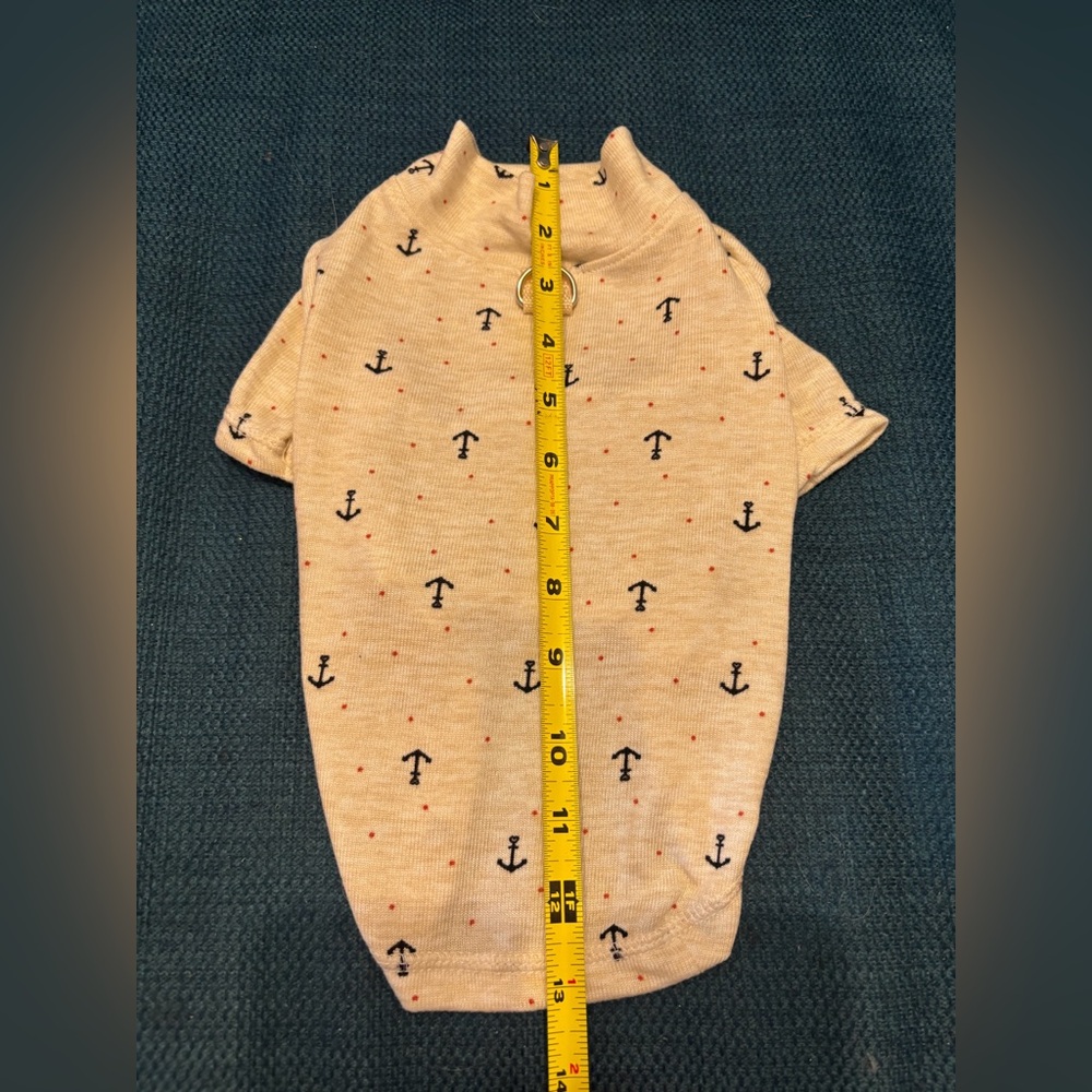 NWT Pet Circle anchor print onsie